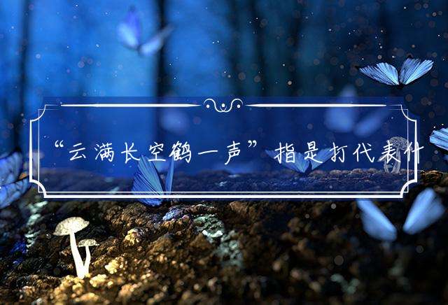 “云满长空鹤一声”指是打代表什么生肖，打一准确最佳生肖